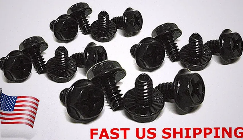 Computer Case & Hard Drive Mounting Screws Dell HP 6/32 - Pack of 10 - BLACK