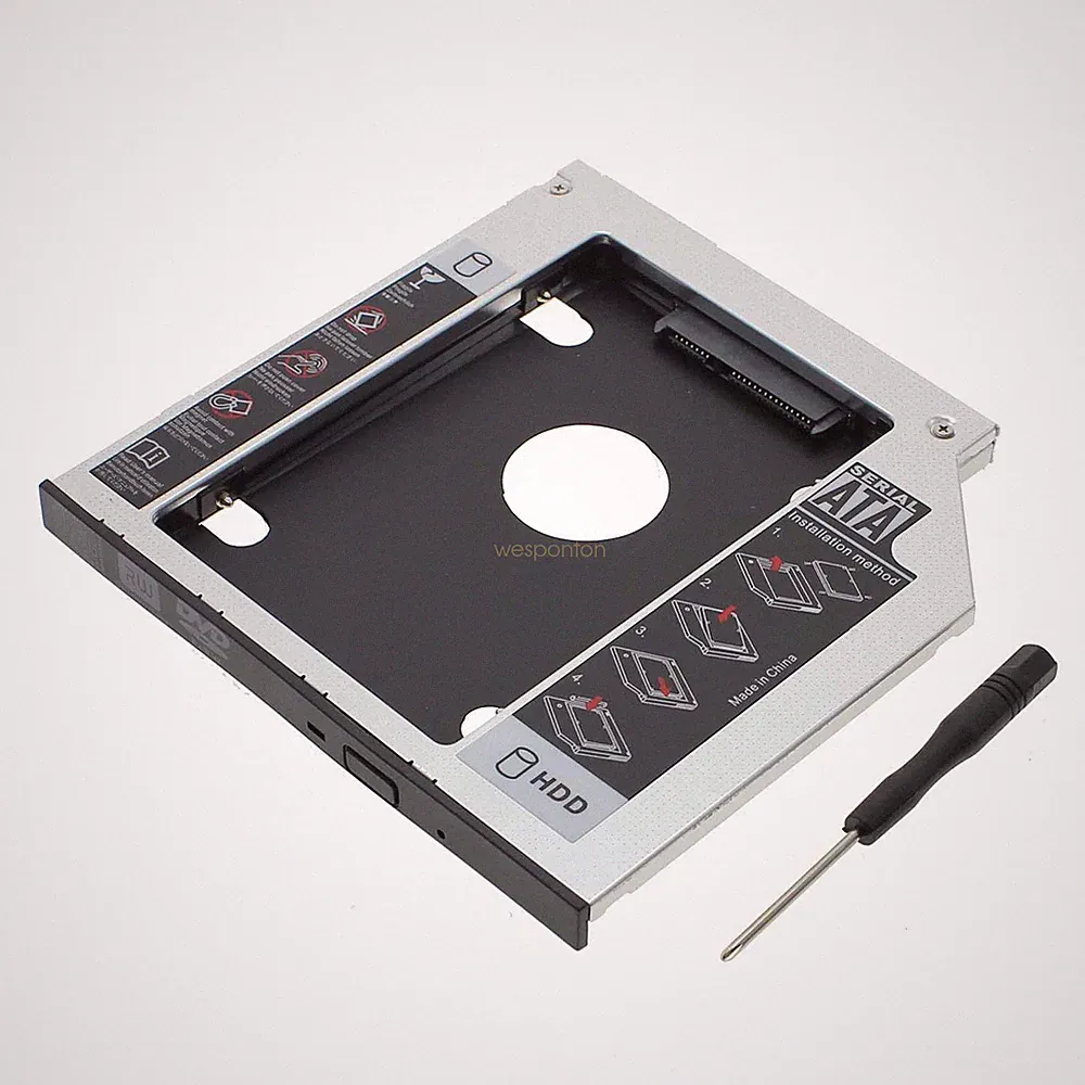Hard Drive Tray 9.5mm caddy SATA to SATA 2nd HDD Caddy for HP Dell HP