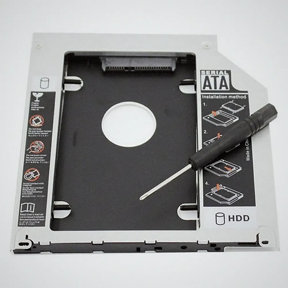 Hard Drive Tray 9.5mm SATA to SATA 2nd HDD Caddy for HP Dell MacBook Pro HP wd