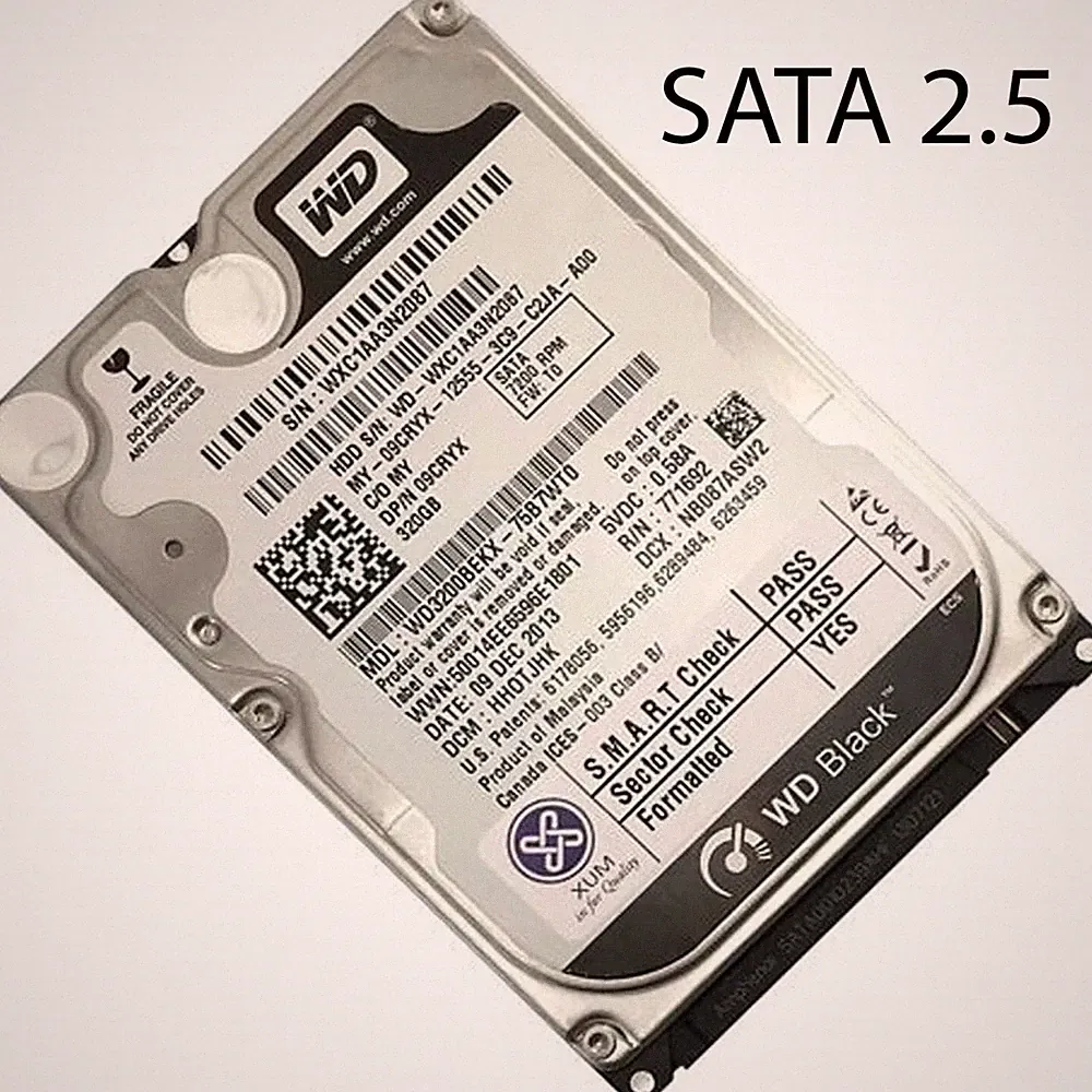 HDD/SSD 2.5" SATA or NVMe Hard Drive with Windows 10 or Windows 11 Pro Installed