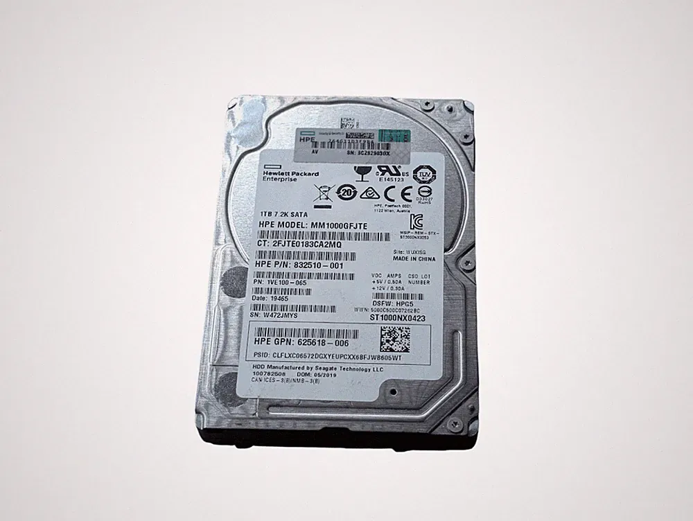 HP 1TB 832510-001 SATA 2.5" Server Hard Drive MM1000GFJTE