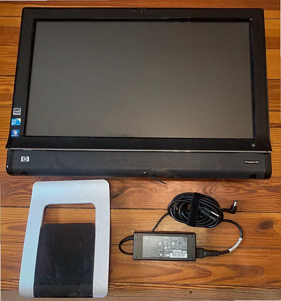 HP TouchSmart 9100 Business PC with Mount, Stand, and Charger Adapter
