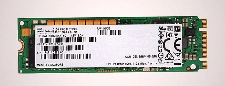 HPE - 871627-001 240 GB SATA-6G Mixed Use M.2 2280 SSD
