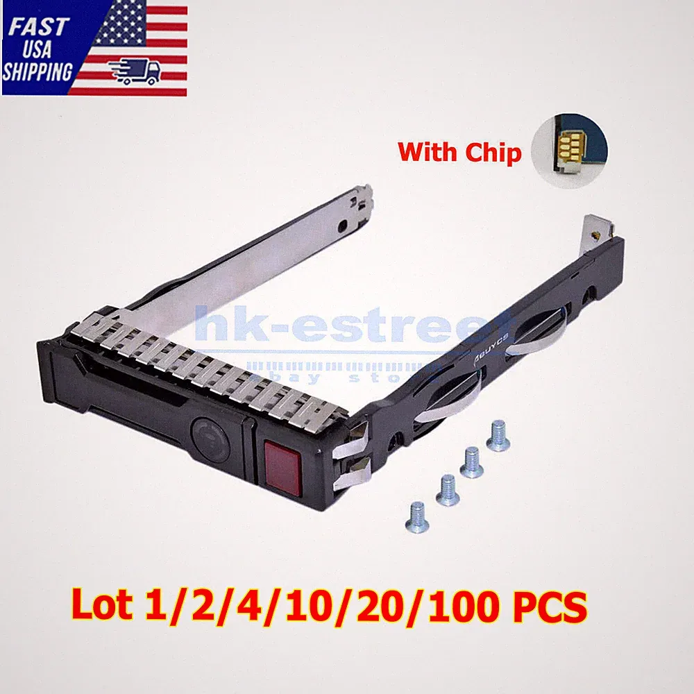 Lot 2.5" SFF SAS SATA SSD Hard Drive Tray Caddy 651687-001 For HP G8 G9 DL360p