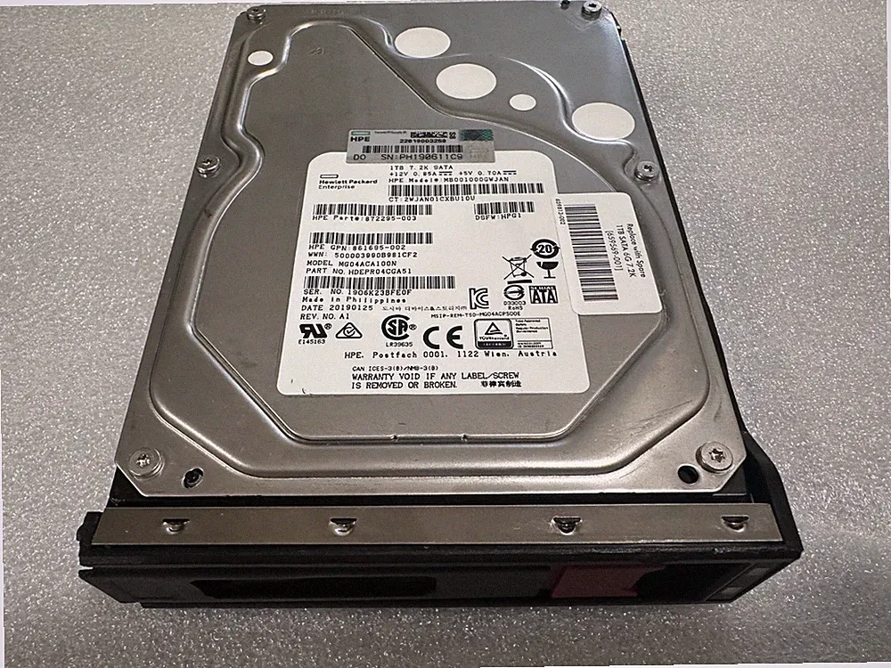 MB001000GWJAN 872295-003 HP Hard Drive 1Tb 3.5" SATA 861695-002