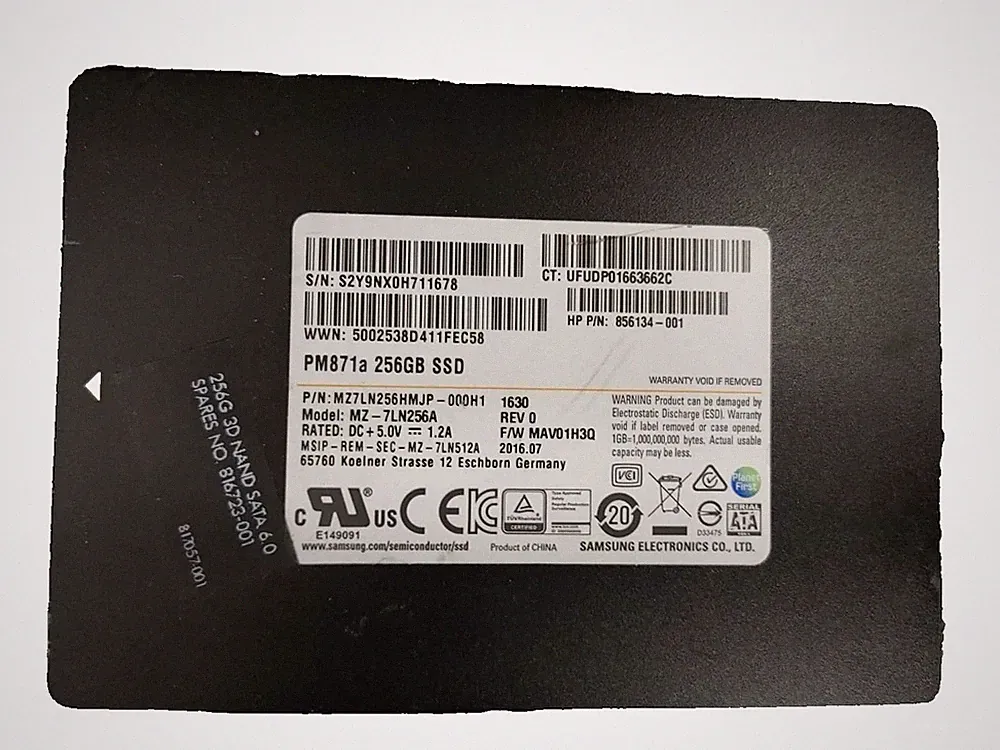 HP SSD hard drive