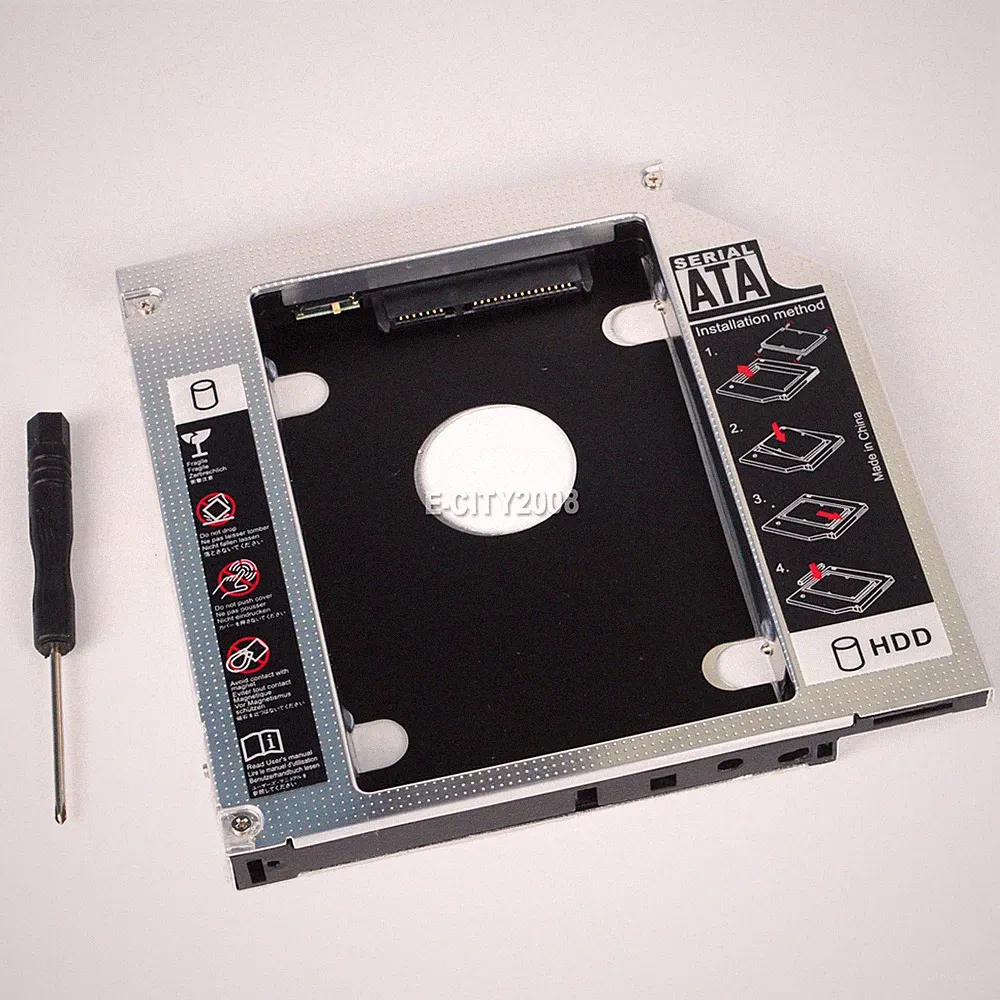 SATA 2nd Hard Drive Case HDD SSD Caddy Adapter For HP ProBook 6560b 6565b 6570b
